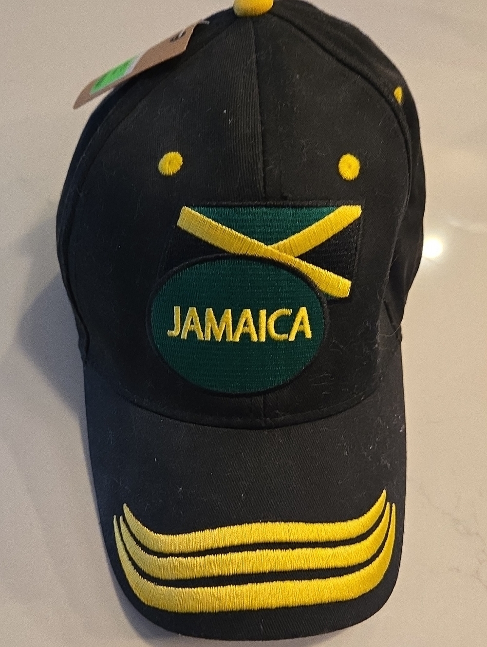Jamaica Embroidered Black & Yellow Baseball Cap. New With Tags.